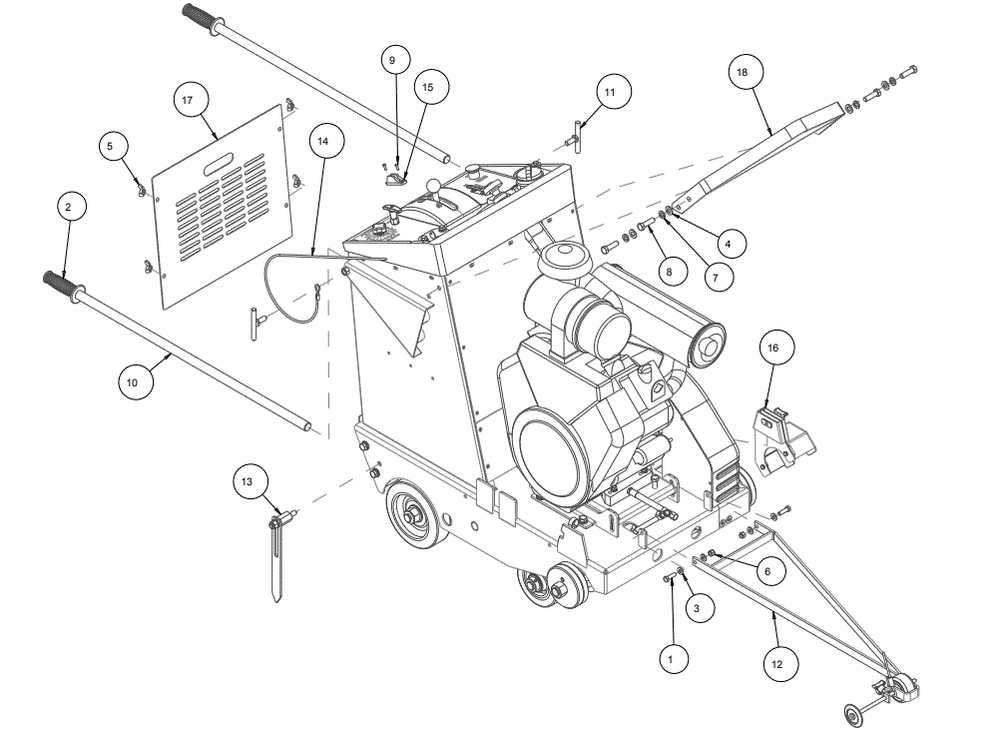 Section 04 Diagram and Parts List for MK-3026K 166449-26 MK Diamond Concrete Saw